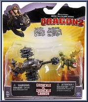 Gronckle vs Gronckle Cannon from How to Train Your Dragon 2 - Mini Figures manufactured by Spinmaster [Front]