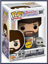 Bob Ross and Hoot (Chase) from Joy of Painting - Pop! Vinyl Figures manufactured by Funko [Front]