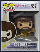 Bob Ross (with Paintbrush) from Joy of Painting - Pop! Vinyl Figures manufactured by Funko [Front]