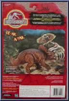 Triceratops from Jurassic Park III - Electronic RE-AK A-TAK manufactured by Hasbro [Back]