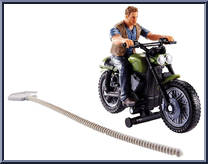 Owen & Motorcycle from Jurassic World 2 - Rip-Run manufactured by Mattel [Loose]