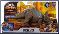 Triceratops from Jurassic World - Camp Cretaceous - Sound Strike manufactured by Mattel [Front]