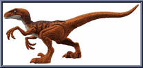 Velociraptor (Red) from Jurassic World - Legacy Collection - Basic Series manufactured by Mattel [Loose]