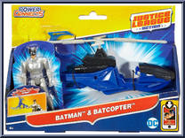 Batman & Batcopter from Justice League Action - Vehicles manufactured by Mattel [Front]
