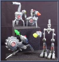 Superman vs. Kryptobot from Justice League - Cyber Trakkers manufactured by Mattel [Loose]