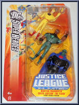 Reverse Flash / Green Lantern / Martian Manhunter from Justice League Unlimited - 3-Packs - DC Super Heroes - Orange Cards manufactured by Mattel [Front]