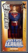 Superman (Silver Logo) from Justice League Unlimited - 10" Scale - DC Super Heroes - Yellow Box manufactured by Mattel [Front]