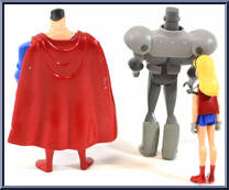 Superman / Supergirl / Steel from Justice League Unlimited - 3-Packs - DC Super Heroes - Purple Cards manufactured by Mattel [Loose]