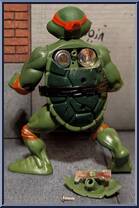 Michelangelo (Black Belt) from Karate Turtles Warriors - Talking manufactured by Unknown [Loose]