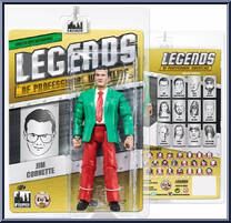 Jim Cornette (Green Jacket) from Legends of Professional Wrestling - Yellow Cards manufactured by Figures Toy Company [Front]