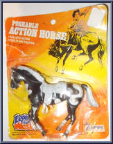 Horse (Black & White) (White Saddle) from Legends of the West - Horses manufactured by Empire Toys [Front]