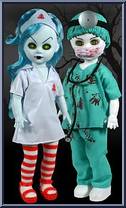 Dr. Dedwin and Nurse Necro from Living Dead Dolls - Exclusives manufactured by Mezco [Loose]