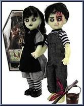 Jack & Jill (B&W Glow Bloody) from Living Dead Dolls - Exclusives manufactured by Mezco [Loose]