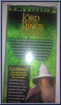 Gandalf from Lord of the Rings - Fellowship of the Ring - 12" Special Edition Collector Series manufactured by Toy Biz [Back]