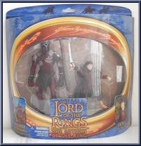 Berserker Uruk-Hai & Frodo (UK) from Lord of the Rings - Return of the King - International Exclusives manufactured by Toy Biz [Front]