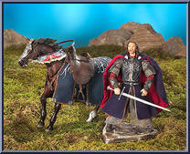 Aragorn (Pelennor Fields) & Brego Action Figure