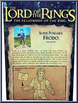 Frodo with Journal (Super Poseable) from Lord of the Rings - Trilogy - Epic Trilogy: Fellowship of the Ring manufactured by Toy Biz [Back]
