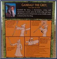 Gandalf the Grey (Light-Up Staff) from Lord of the Rings - Trilogy - Fellowship of the Ring - Series 2 manufactured by Toy Biz [Back]