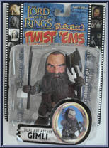Gimli (Dual Axe Attack) from Lord of the Rings - Trilogy - Motorized Twist 'Ems manufactured by Toy Biz [Front]