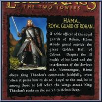 Hama (Royal Guard of Rohan) from Lord of the Rings - Trilogy - Two Towers - Series 4 manufactured by Toy Biz [Back]