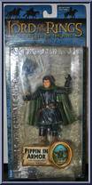 Pippin in Armor (Removable Helmet & Sword) from Lord of the Rings - Trilogy - Return of the King - Series 1 manufactured by Toy Biz [Front]