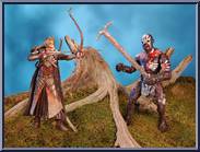 Elven Archer vs. Berserker Uruk-Hai from Lord of the Rings - Two Towers - Multi-Packs manufactured by Toy Biz [Loose]