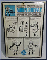 Moon Suit Pak from Major Matt Mason - Space Packs - Carded manufactured by Mattel [Back]