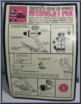 Recono Jet Pak from Major Matt Mason - Space Packs - Carded manufactured by Mattel [Back]
