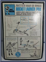 Rocket Launch Pak from Major Matt Mason - Space Packs - Carded manufactured by Mattel [Back]