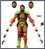 Matt Cardona (Prehistoric) from Major Wrestling Figure Podcast - Ultimates manufactured by Super7 [Loose]