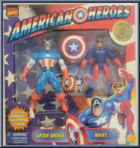 American Heroes: Captain America & Bucky from Marvel - Limited Editions manufactured by Toy Biz [Front]