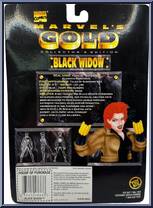 Black Widow from Marvel - Gold manufactured by Toy Biz [Back]