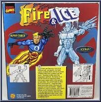 Fire & Ice: Human Torch & Iceman from Marvel - Limited Editions manufactured by Toy Biz [Back]