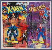 Genesis & Spider-Man (Battle Ravaged) from Marvel - Canadian 2-Pack - Series 2 manufactured by Toy Biz [Front]