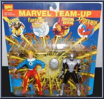 Spider-Man (Spider Armor) and Human Torch (Johnny Storm) from Marvel - Canadian Team-Up manufactured by Toy Biz [Front]