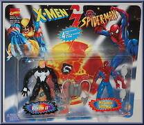 Venom II & Web Cannon Spider-Man from Marvel - Canadian 2-Pack - Series 4 manufactured by Toy Biz [Front]