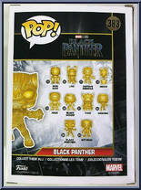 Black Panther (Gold Chrome) from Marvel - Marvel Stud10s Pop! manufactured by Funko [Back]