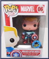 Captain America (Metallic / Unmasked) from Marvel - Marvel Universe Pop! manufactured by Funko [Front]