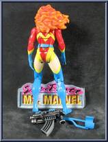 Ms. Marvel (Red / Blue Uniform) from Marvel - Hall of Fame - She-Force - Series 3 manufactured by Toy Biz [Loose]