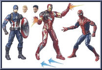 Civil War 3-Pack from Marvel Legends - Infinite Series - Exclusives manufactured by Hasbro [Loose]