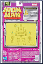 Iron Man (Model 01-Gold) from Marvel Legends - Vintage - Iron Man manufactured by Hasbro [Back]