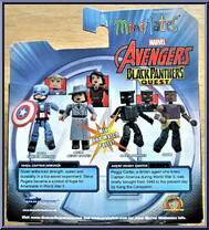 1940s Captain America / Agent Peggy Carter from Marvel Minimates - Walgreens - Wave 11 manufactured by Diamond Select [Back]