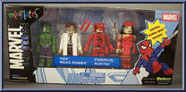 Hulk / Bruce Banner / Daredevil / Elektra / Kingpin (Hidden) from Marvel Minimates - Toys R Us 4-Packs manufactured by Diamond Select [Front]