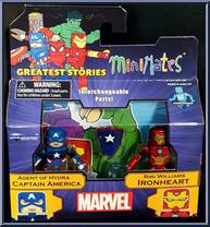 Agent of Hydra Captain America / Riri Williams Ironheart from Marvel Minimates - Wave 74 - Greatest Stories manufactured by Diamond Select [Front]