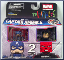 Captain America / Red Skull from Marvel Minimates - Toys R Us 2-Packs - Captain America: The First Avenger - Series 1 manufactured by Diamond Select [Front]