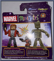 Star-Lord / Groot / Rocket from Marvel Minimates - Walgreens - Wave  1 manufactured by Diamond Select [Back]
