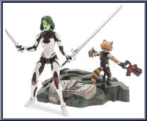 Gamora & Rocket Raccoon from Marvel Select - Exclusives - Disney Store manufactured by Diamond Select [Loose]