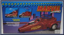 Spider-Man Dragster from Marvel - Super Heroes - Vehicles manufactured by Toy Biz [Back]