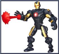 Iron Man (Black Armor) from Marvel Super Hero Mashers - Basic Series manufactured by Hasbro [Loose]