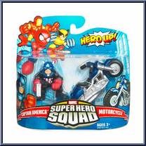 Captain America & Motorcycle from Marvel Super Hero Squad - Series 18 manufactured by Hasbro [Front]